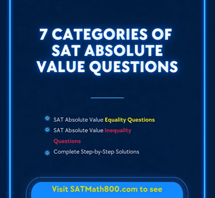SAT Absolute Value Questions